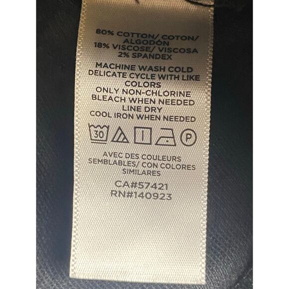 Ann Taylor Loft High Rise Velvet Skinny Pants in Black Size 24 Petite NWT - Picture 9 of 9